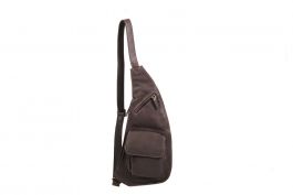 Sac Pochette Holster En Cuir Vachette - Marron - NEUF