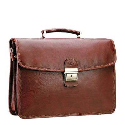Cartable Katana Cuir de Vachette Gras 2 soufflets K 31022