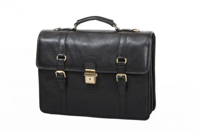 Cartable Katana 2 soufflets Cuir de Vachette gras K 36842