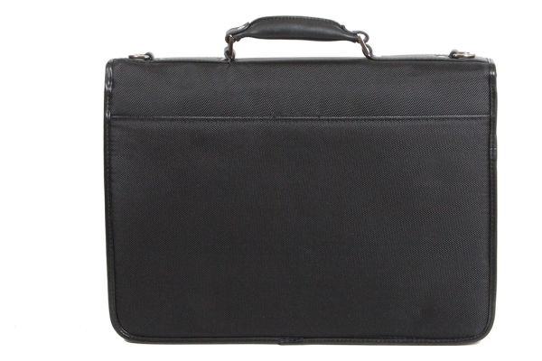 Cartable à rabat Katana Nylon Garni Cuir de Vachette K16040