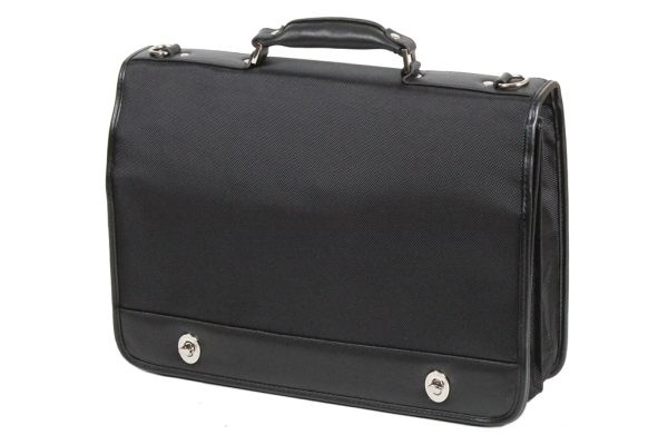 Cartable à rabat Katana Nylon Garni Cuir de Vachette K16040