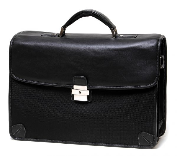 Cartable Gérard Henon New Styl' GH 2326 Nylon garni cuir de Vachette