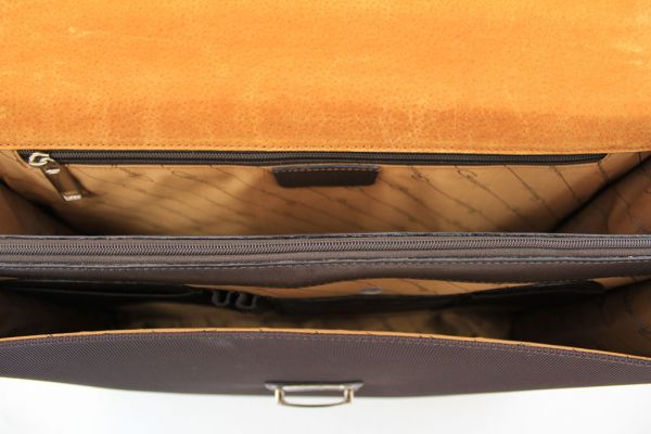 Cartable Gérard Henon New Styl' GH 2326 Nylon garni cuir de Vachette