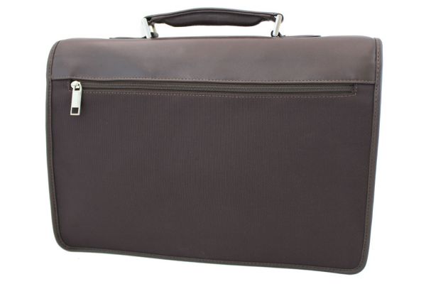 Cartable Gérard Henon New Styl' GH 2326 Nylon garni cuir de Vachette