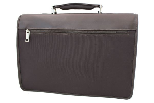 Cartable Gérard Henon New Styl'  GH 2326 Nylon garni cuir de Vachette