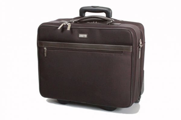 Trolley Gérard Henon New Styl' GH 2363B Nylon garni cuir de Vachette - Marron