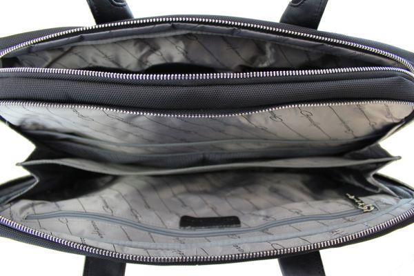 Sacoche / porte-ordinateur Gérard Henon New Styl' GH 2381 Nylon garni cuir de Vachette