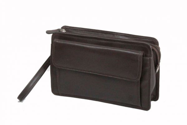 Pochette Gérard Henon Soft line GH 2501 Cuir de Vachette lisse souple - Marron