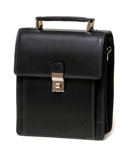 Sacoche Gérard Henon Soft line GH 2512 Cuir de Vachette lisse souple Noir
