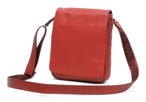 Pochette Gérard Henon Soft line GH 2550 Cuir de Vachette lisse souple - Rouge