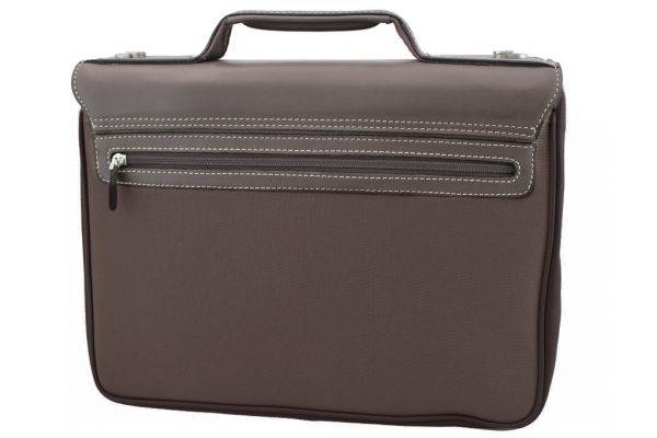 Cartable Gérard Henon Polo  GH 2825 Nylon garni cuir de Vachette - Dos