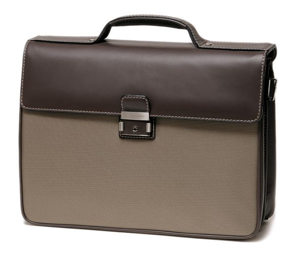 Cartable Gérard Henon Polo GH 2826 Nylon garni cuir de Vachette 