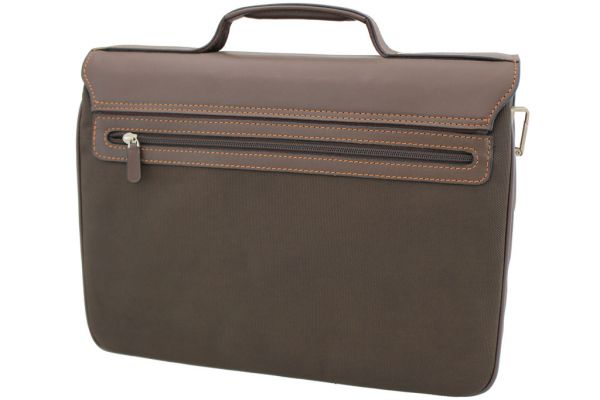 Cartable Gérard Henon Polo GH 2826 Nylon garni cuir de Vachette 