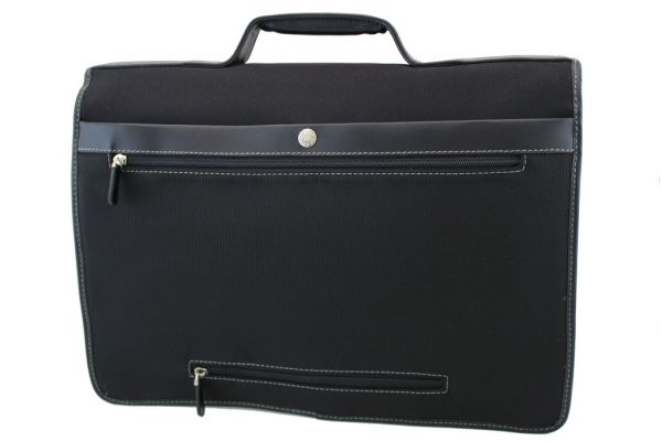 Cartable Gérard Henon Polo GH 2832 Nylon garni cuir de Vachette