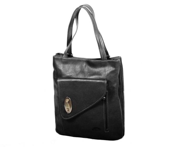 Sac à dos Katana  K 322015 Cuir de Vachette gras - Noir