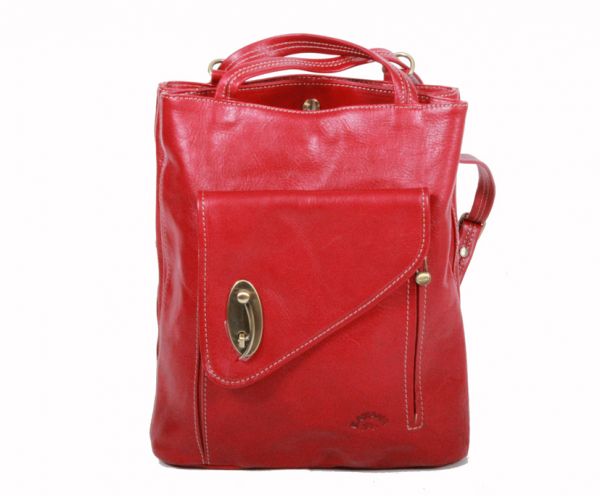 Sac à dos Katana K 322015 Cuir de Vachette gras - Rouge