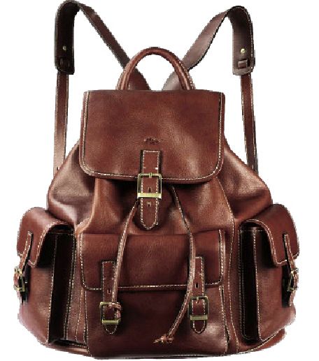 Sac à dos Katana K 32544 Cuir de Vachette gras - Marron