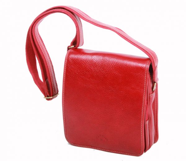 Besace Katana en cuir de Vachette gras K 32578 - Rouge