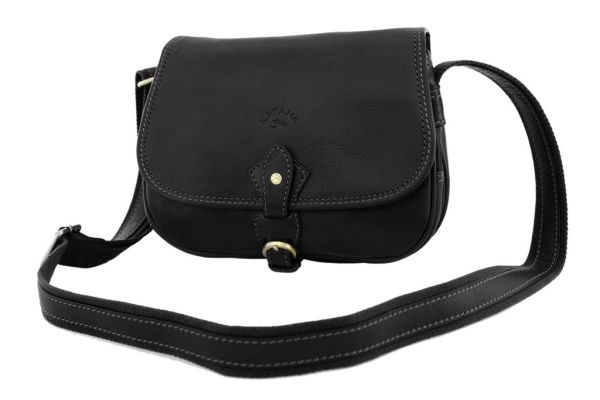 Besace Katana K 32587 Cuir de Vachette gras  - Noir