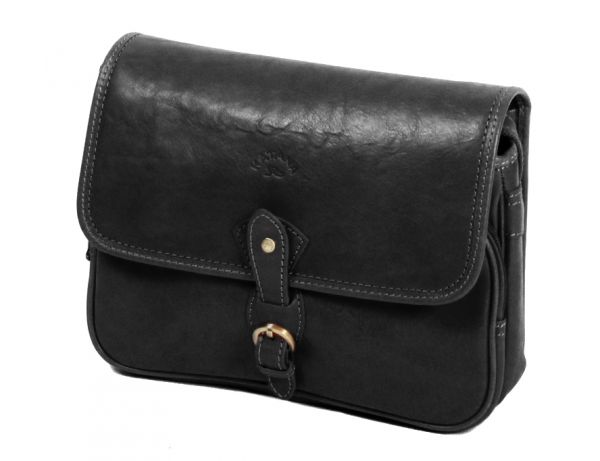 Besace Katana K 32588 Cuir de Vachette gras - Noir