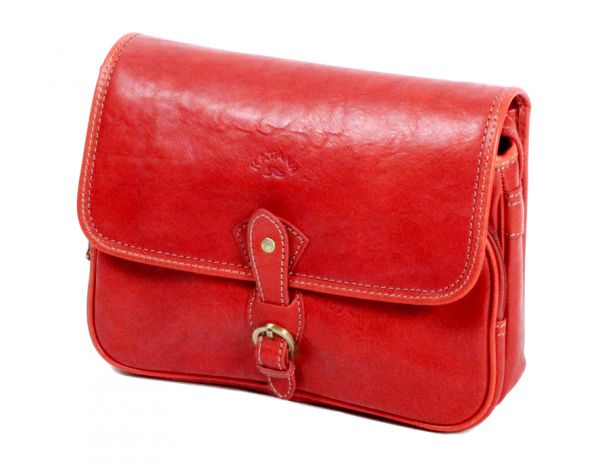 Besace Katana K 32588 Cuir de Vachette gras - Rouge