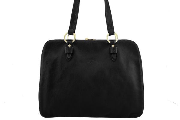 Sac shopping Katana K 32596 Cuir de Vachette gras - Noir