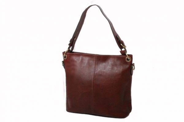 Sac à main Katana cuir de vachette gras K 32598 - Marron