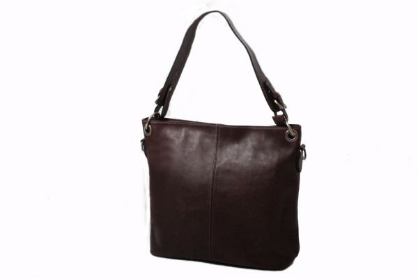 Sac à main Katana cuir de vachette gras K 32598 - Chocolat