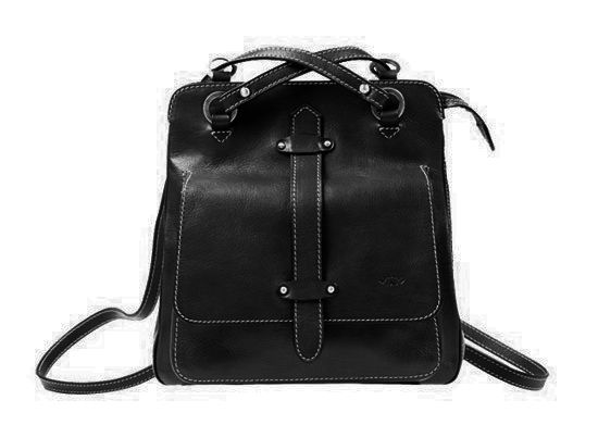 Sac à dos Katana en cuir de Vachette gras K 32605 - Noir