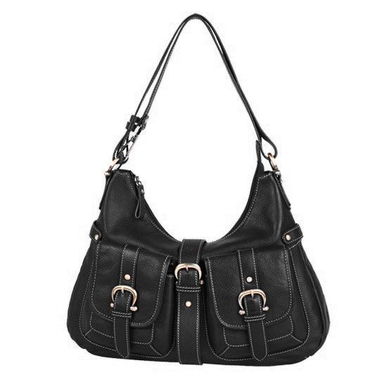 Sac à main Katana Cuir de vachette gras K 32904 - Noir