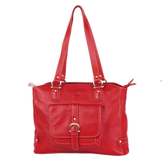 Sac shopping Katana K 32907 Cuir de Vachette gras - Rouge