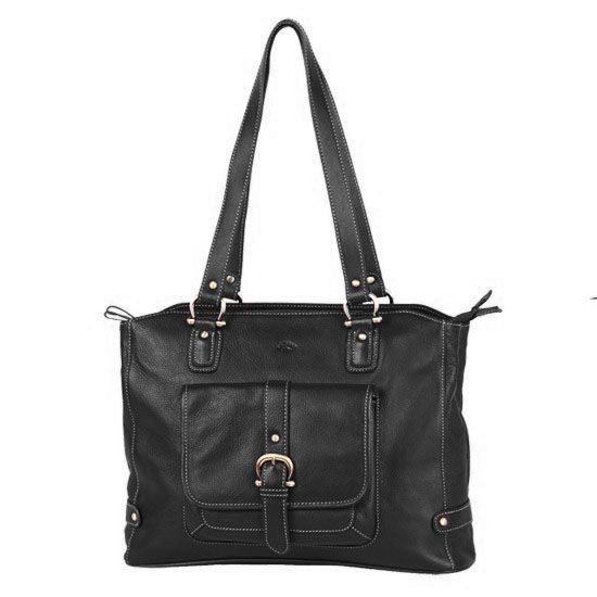 Sac shopping Katana K 32907 Cuir de Vachette gras - Noir