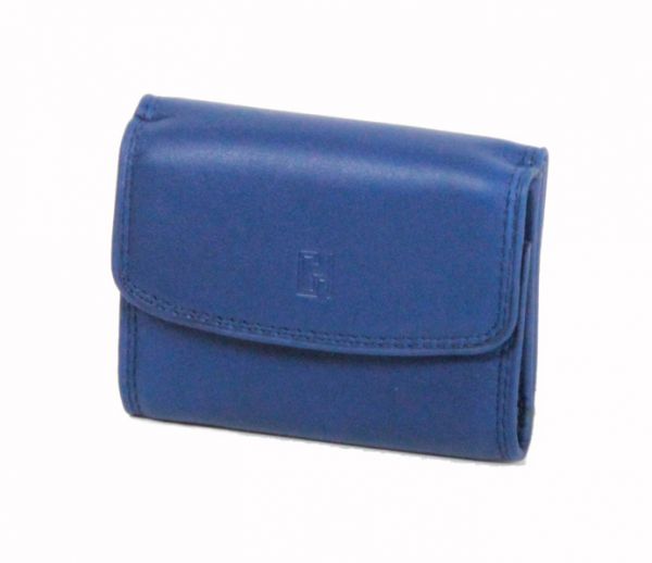 Porte-monnaie Softline GH 33560 Cuir de Vachette Lisse - Bleu