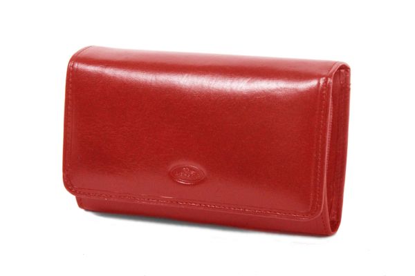 Porte-feuille Femme K353105 Cuir de Vachette Collet Katana - Rouge