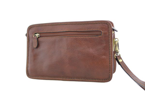 Pochette à glissière Katana K 36111 Cuir de Vachette gras dos