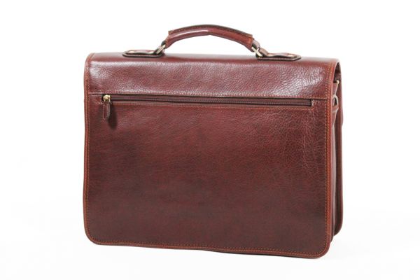 Cartable Katana K 36804 2 soufflets Cuir de vachette gras