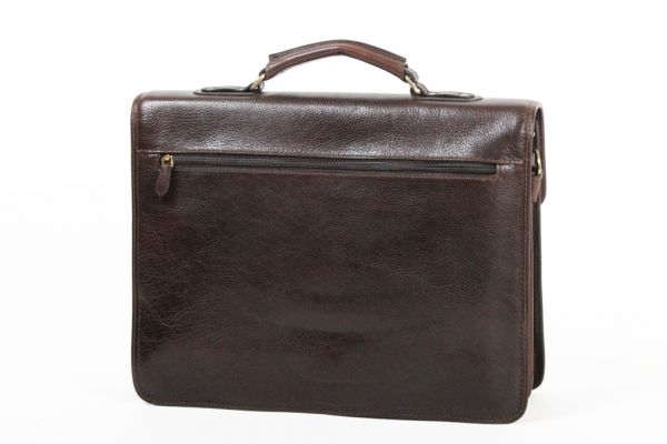 Cartable Katana 2 soufflets K 36822 Cuir de vachette gras