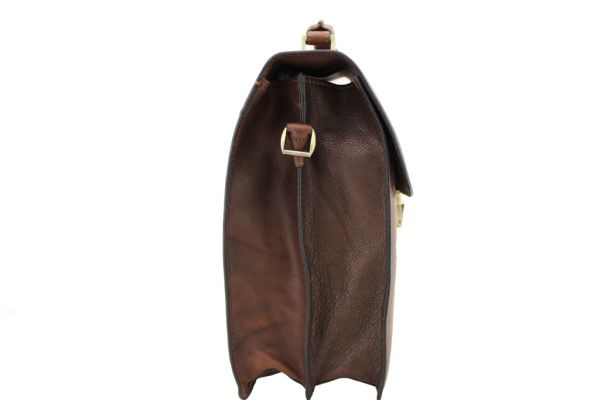 Cartable Arizona Gérard Henon 2 soufflets GH 5226 Cuir de Vachette gras pleine fleur
