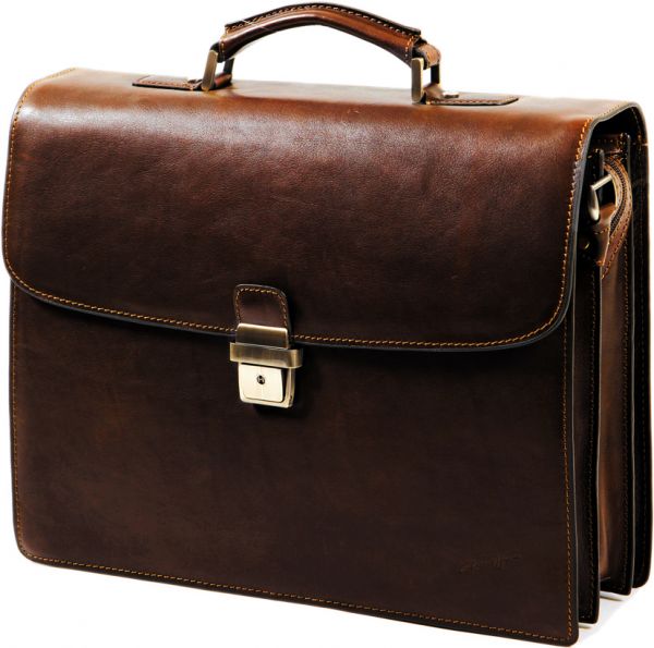 Cartable Arizona Gerard Henon 3 soufflets GH 5228 Cuir de Vachette gras pleine fleur Lubysac vente en ligne de sacs Katana et Gerard Henon