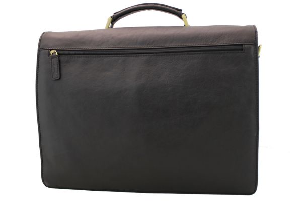 Cartable Arizona Gérard Henon 3 soufflets GH 5228 Cuir de Vachette gras pleine fleur