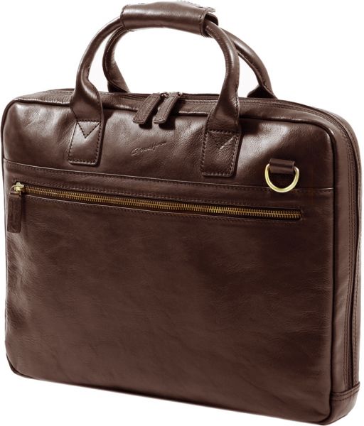 Porte-ordinateur Gérard Henon GH 5231 Cuir de Vachette gras pleine fleur - Marron