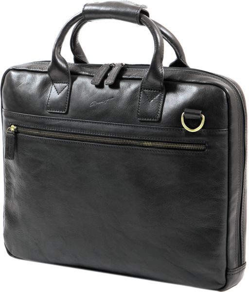 Porte-ordinateur Gérard Henon GH 5231 Cuir de Vachette gras pleine fleur - Noir