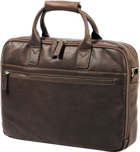 Porte-ordinateur Gérard Henon GH 5232 Cuir de Vachette gras pleine fleur - MARRON