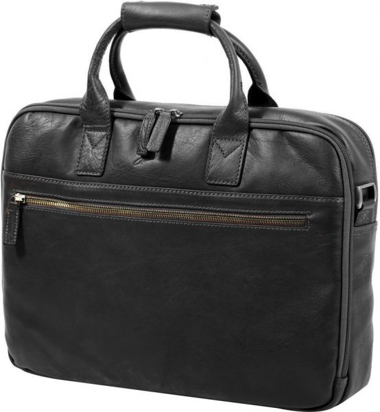 Porte-ordinateur Gérard Henon GH 5232 Cuir de Vachette gras pleine fleur - NOIR