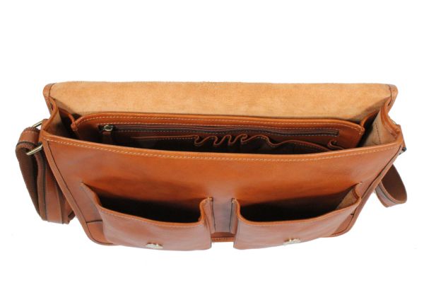 Besace Gérard Henon Signature GH 5352 Cuir de Vachette gras