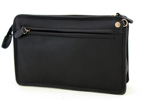 Pochette à glissière Katana K 62511 Cuir de Vachette lisse