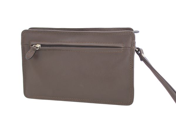 Pochette à glissière Katana K 62539 Cuir de Vachette lisse