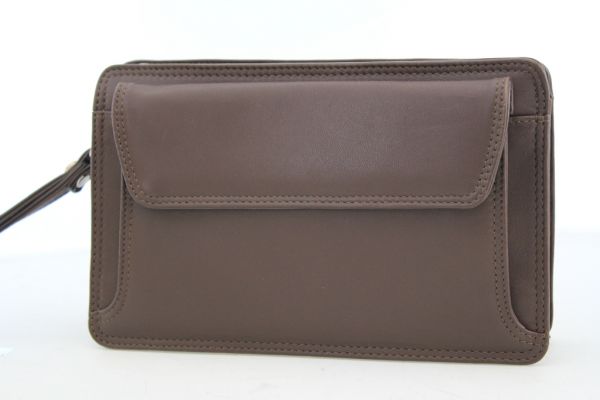 Pochette à glissière Katana K 62611 Cuir de Vachette lisse