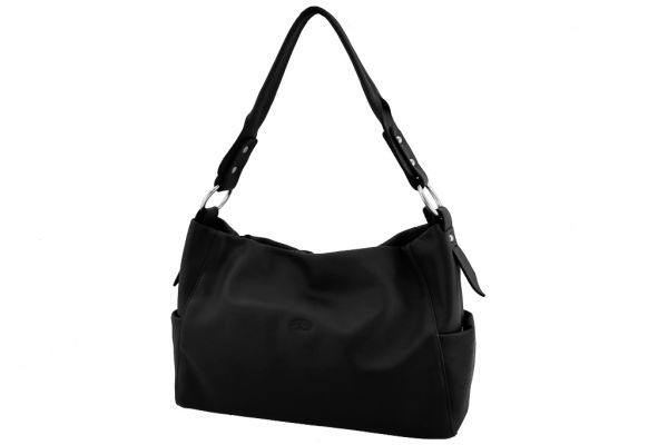 Sac à main Katana K 66915 Cuir de Vachette lisse - Noir