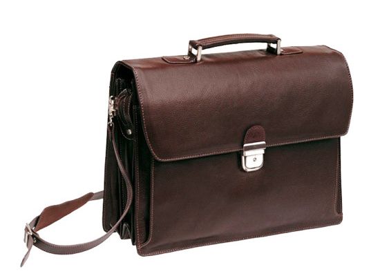 Cartable Katana K 69129  Cuir de Vachette grainé - Marron